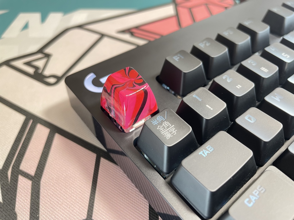 トリコマーブルキーキャップ(黒、赤、ピンク)