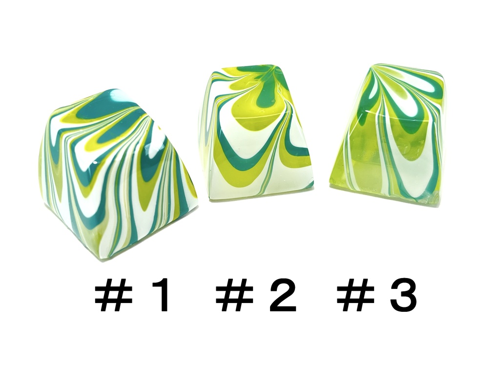 トリコマーブルキーキャップvol.1_R2(黄、緑、白)