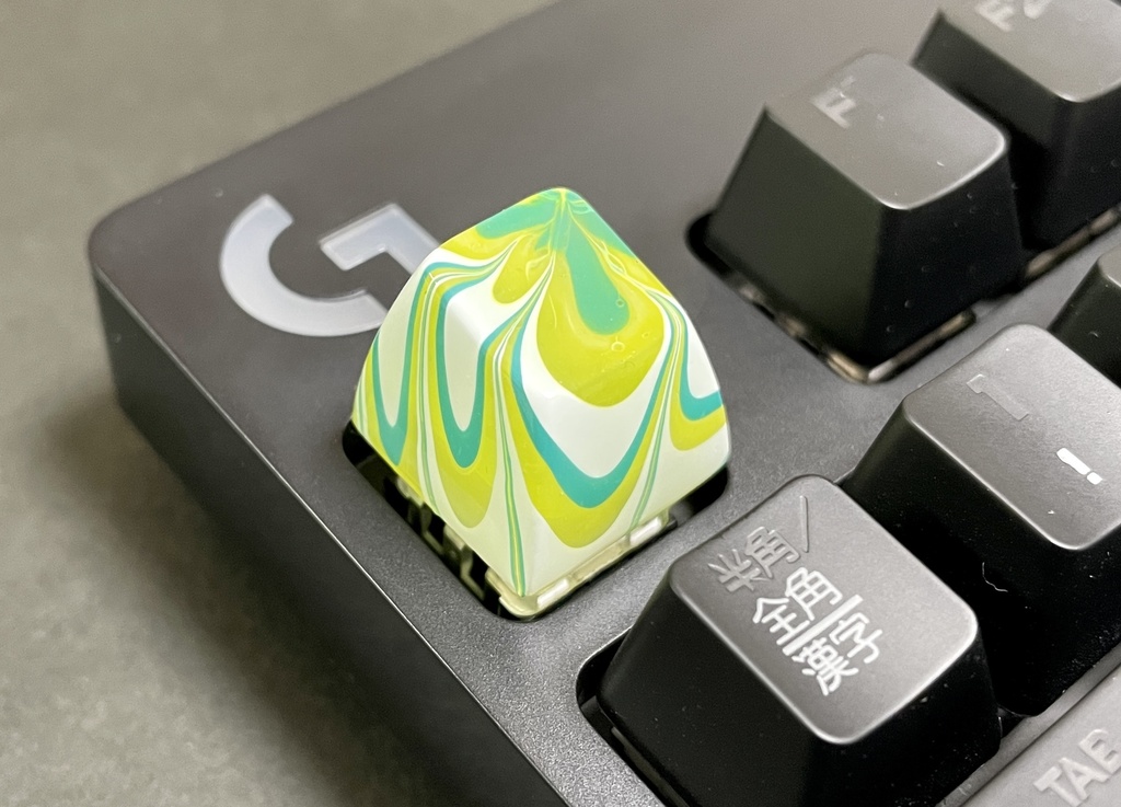 トリコマーブルキーキャップvol.1_R2(黄、緑、白)