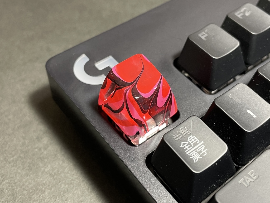 トリコマーブルキーキャップvol.1_R2(黒、赤、ピンク)