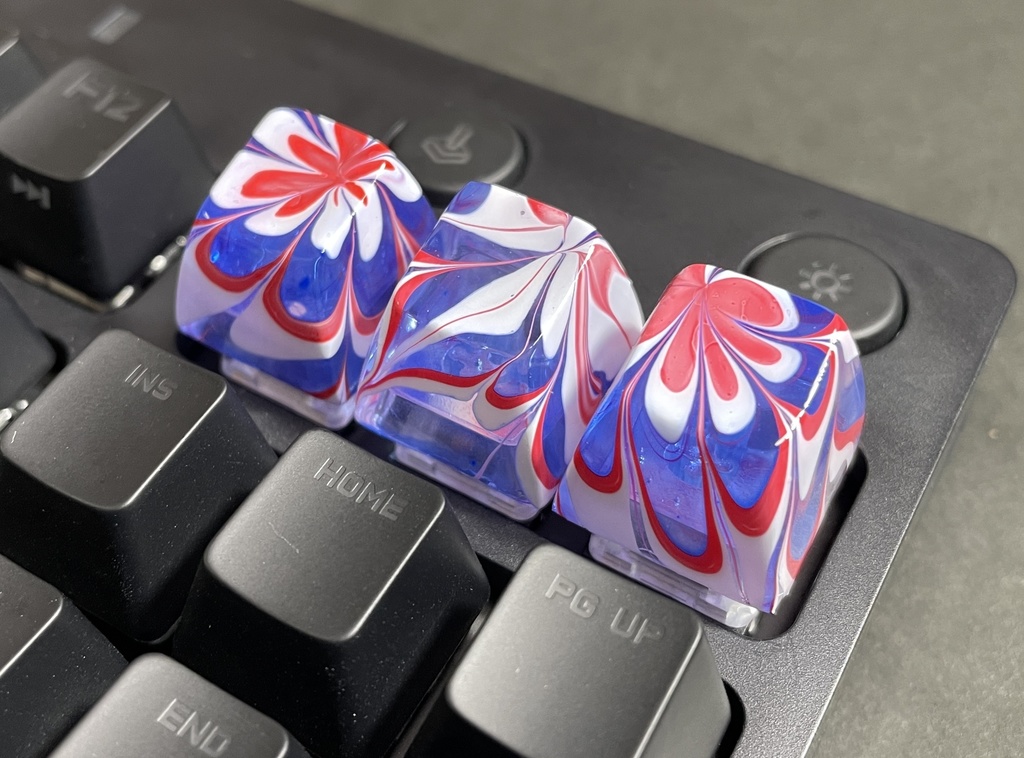 トリコマーブルキーキャップvol.1_R2(白、赤、青)