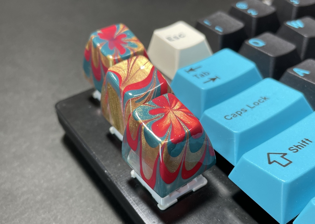 トリコマーブルキーキャップvol.2(赤、金、緑)🎄