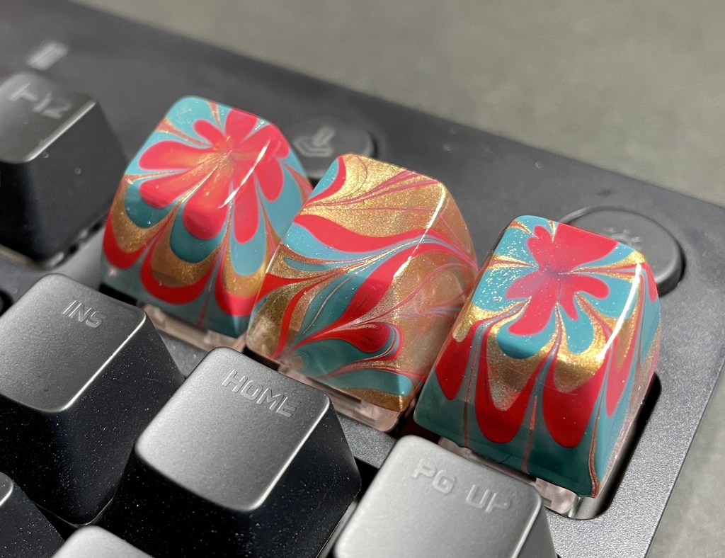 トリコマーブルキーキャップvol.2(赤、金、緑)🎄