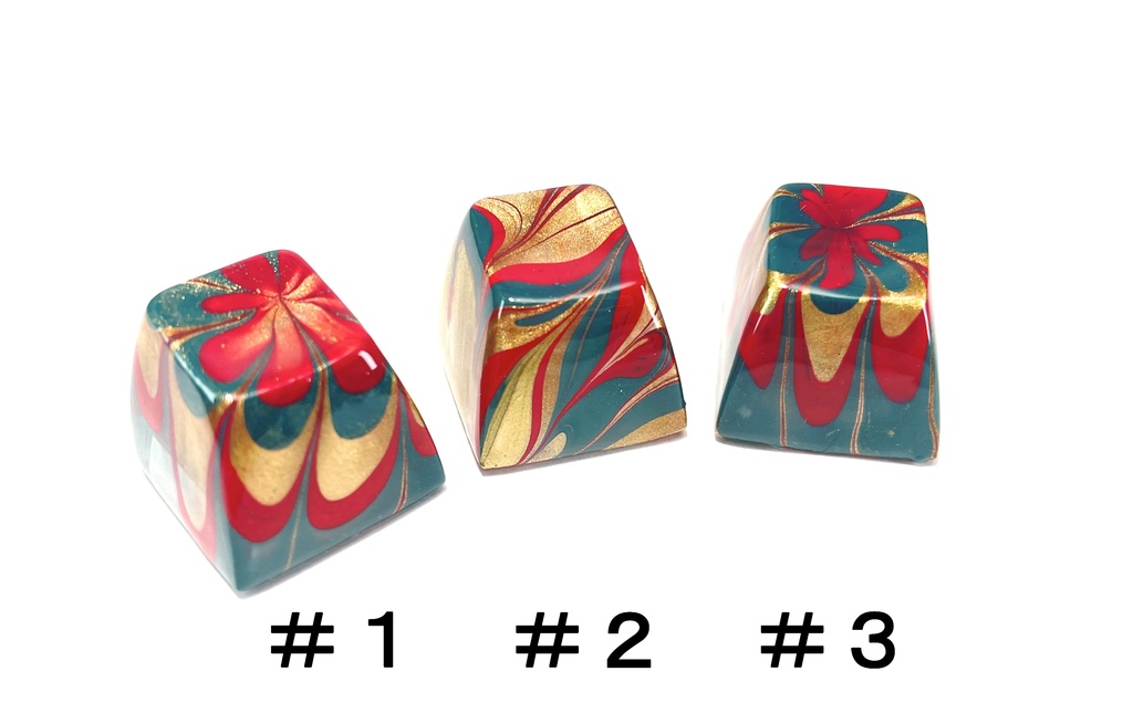 トリコマーブルキーキャップvol.2(赤、金、緑)🎄