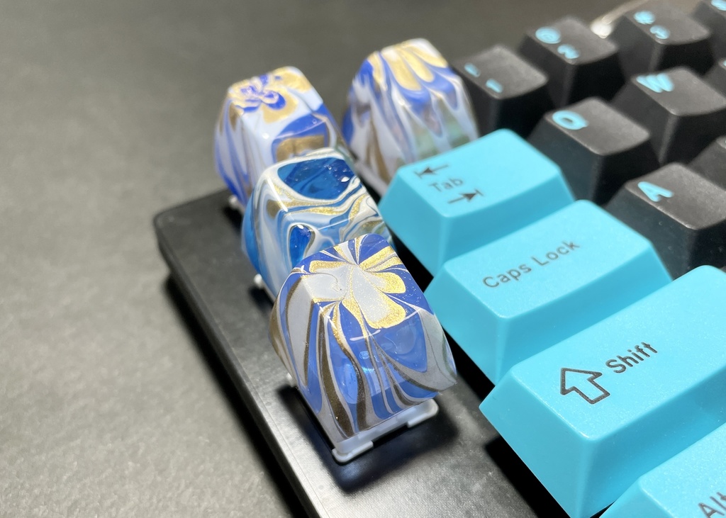 トリコマーブルキーキャップvol.2(青、金、白)