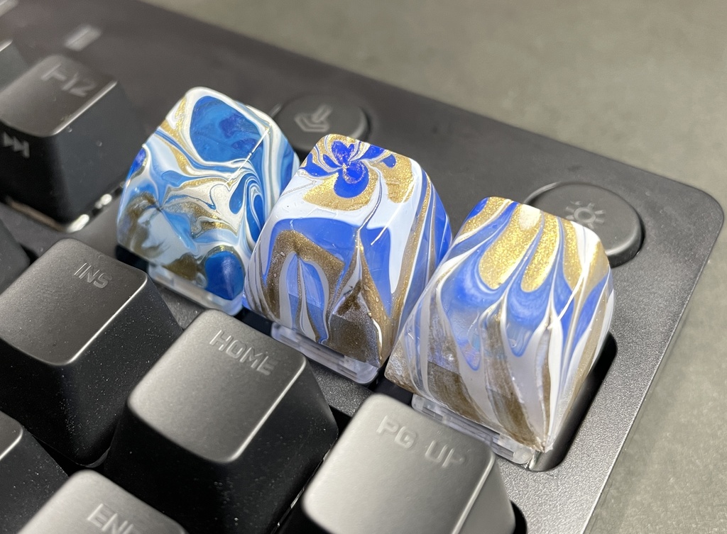 トリコマーブルキーキャップvol.2(青、金、白)