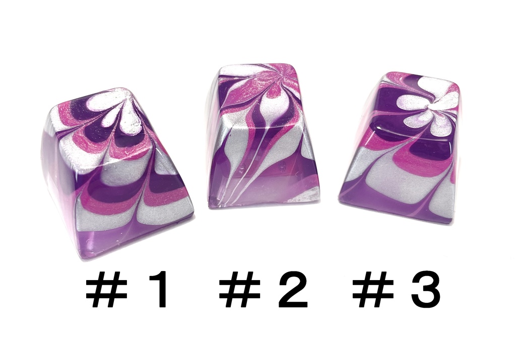 トリコマーブルキーキャップvol.2(紫、ピンク、銀)