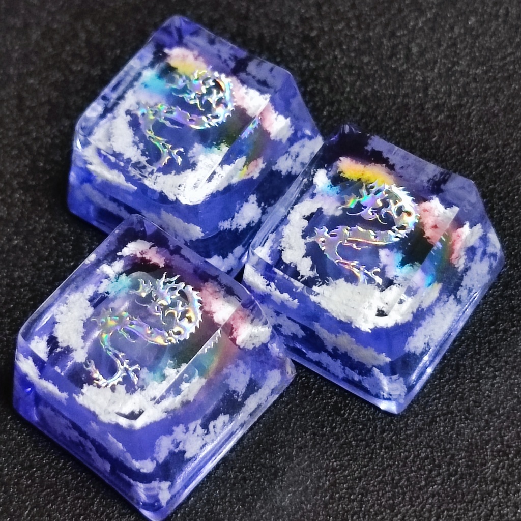 【キーキャップ】虹龍