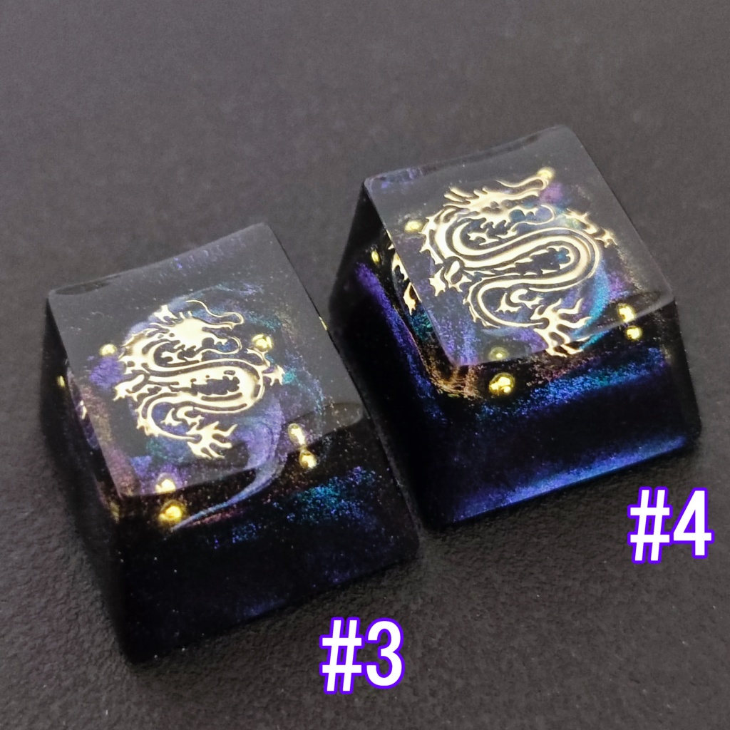 【キーキャップ】黒金龍