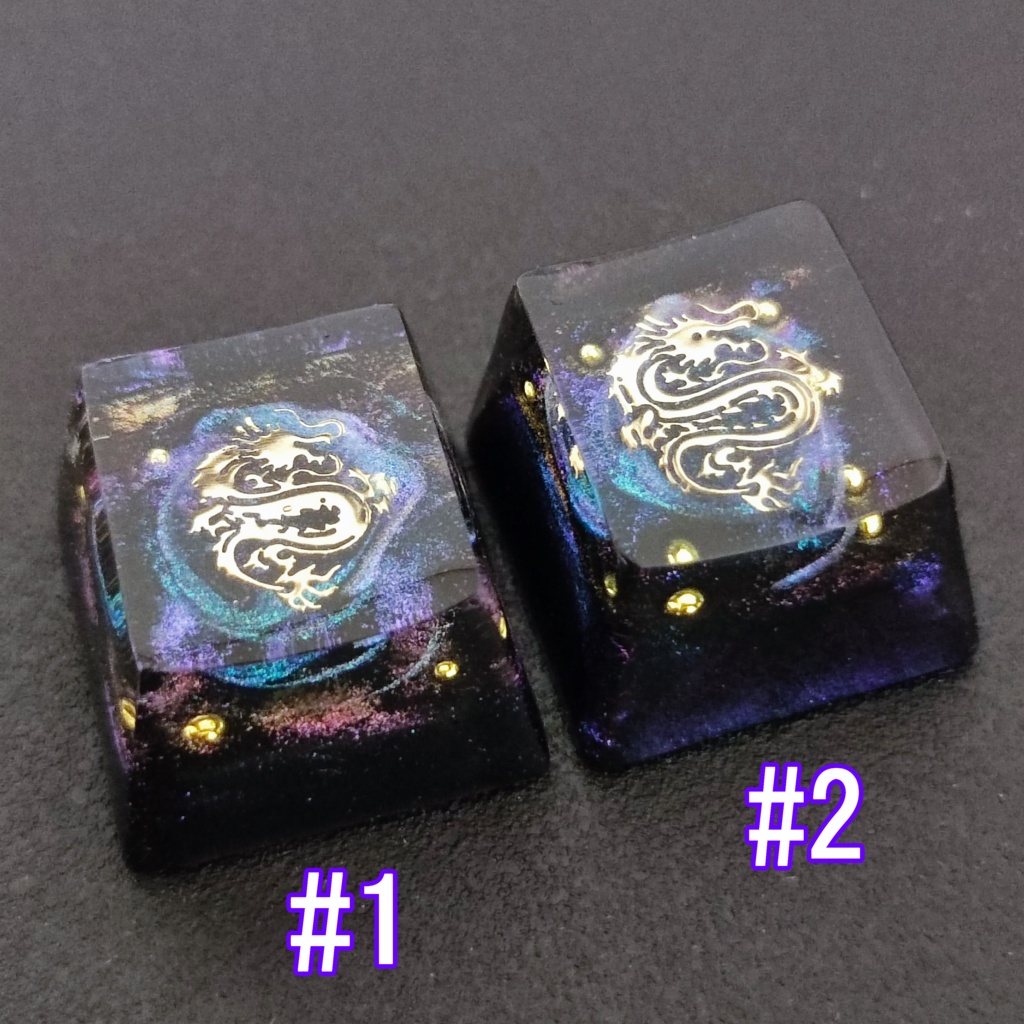 【キーキャップ】黒金龍