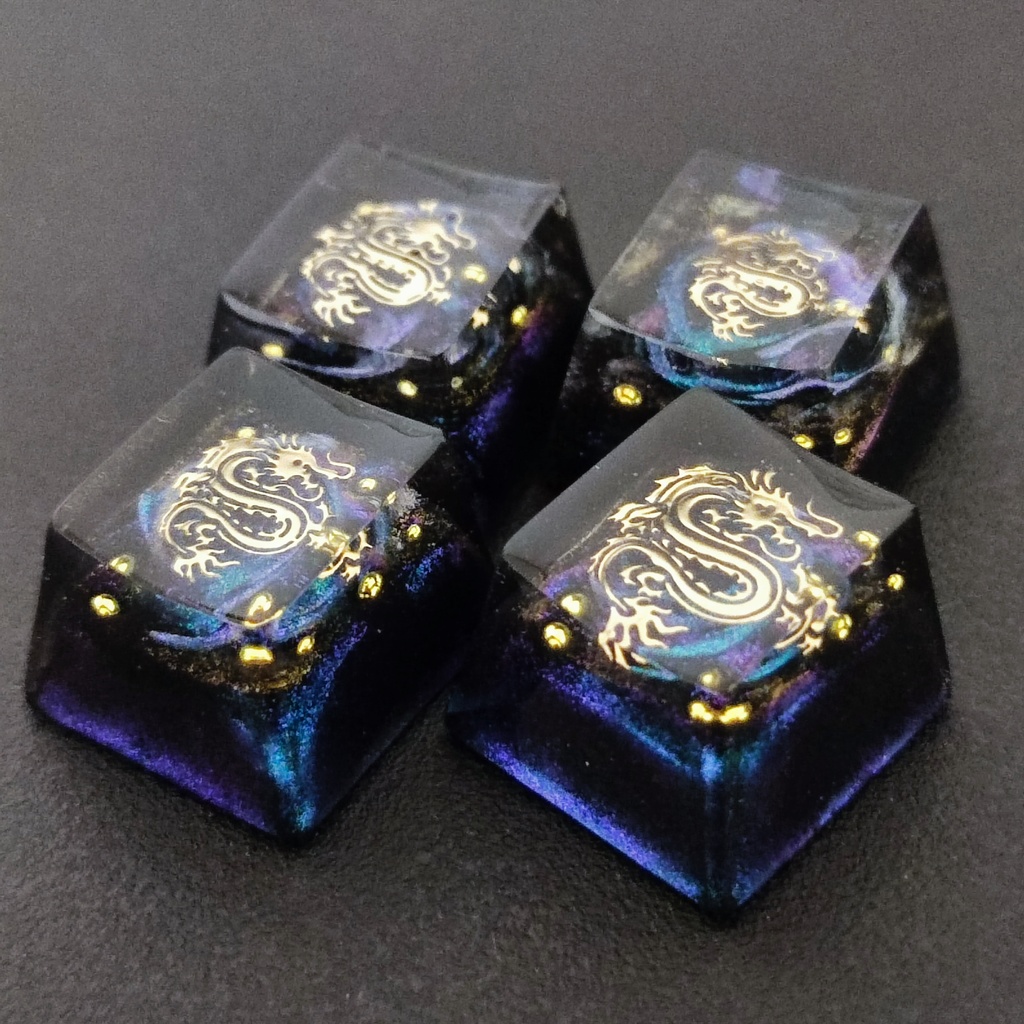 【キーキャップ】黒金龍