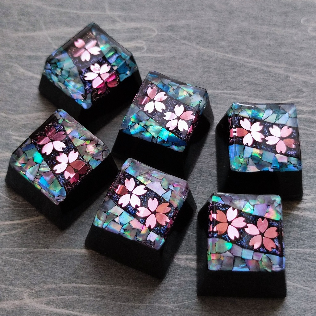 【キーキャップ】螺鈿四季《桜》