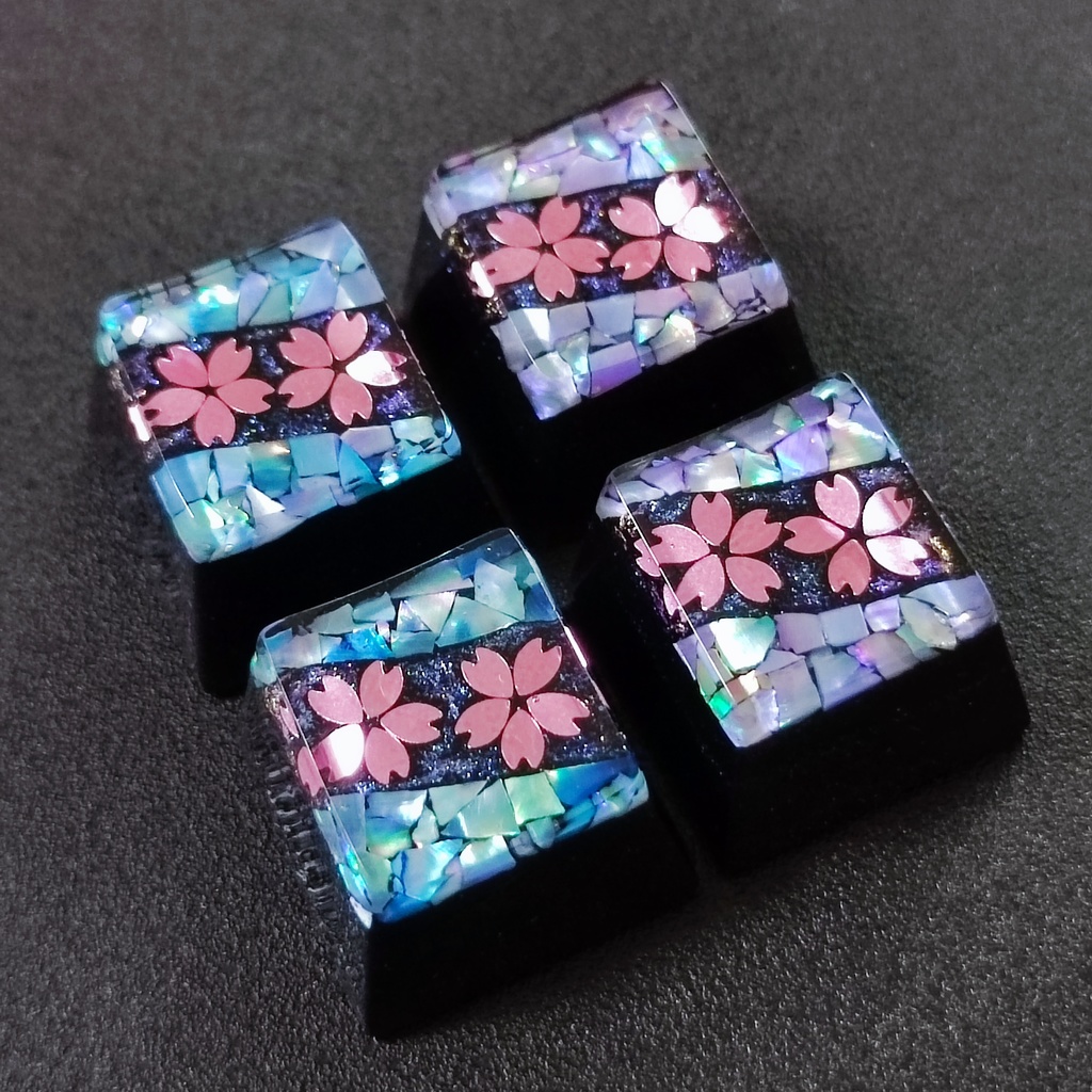 【キーキャップ】螺鈿四季《桜》