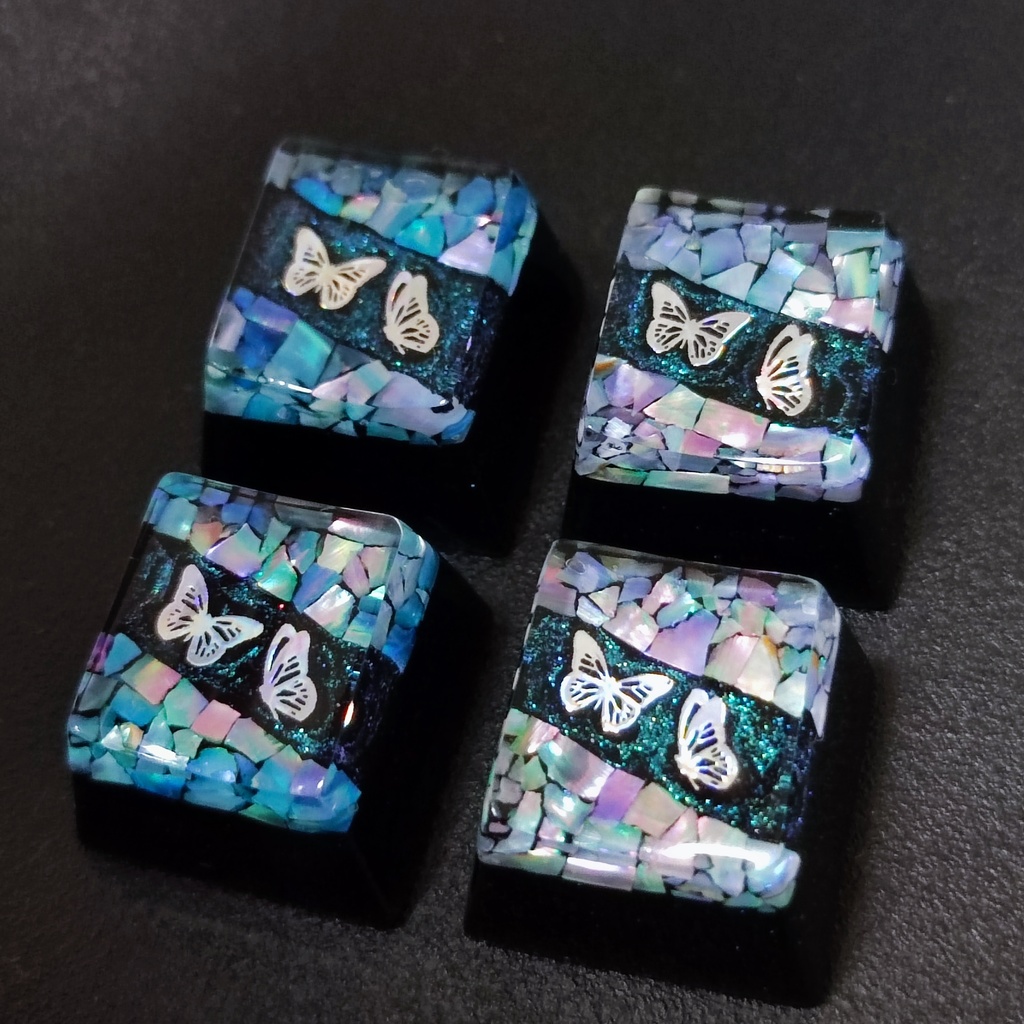 【キーキャップ】螺鈿四季《蝶》ver.1