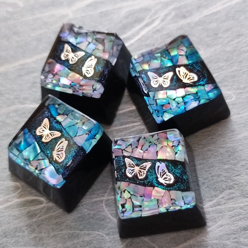 【キーキャップ】螺鈿四季《蝶》ver.1