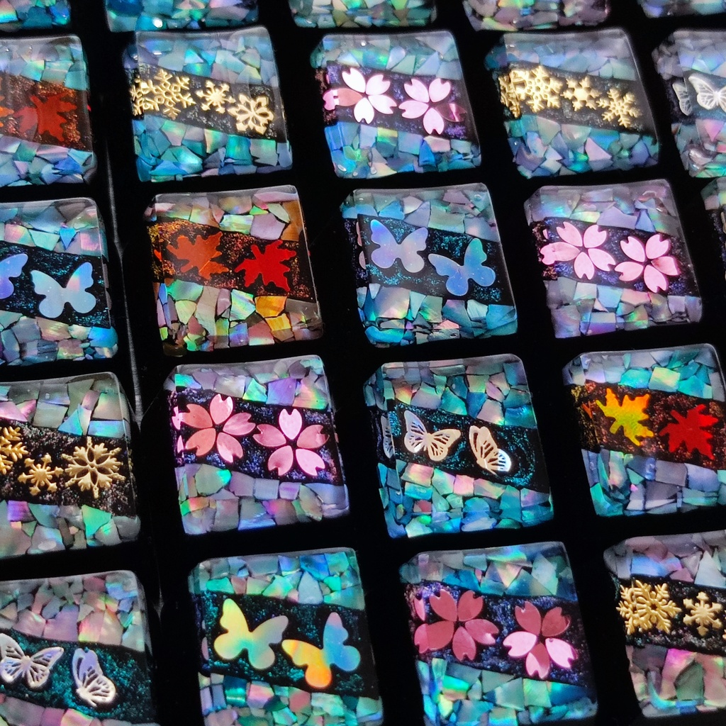 【キーキャップ】螺鈿四季《蝶》ver.1