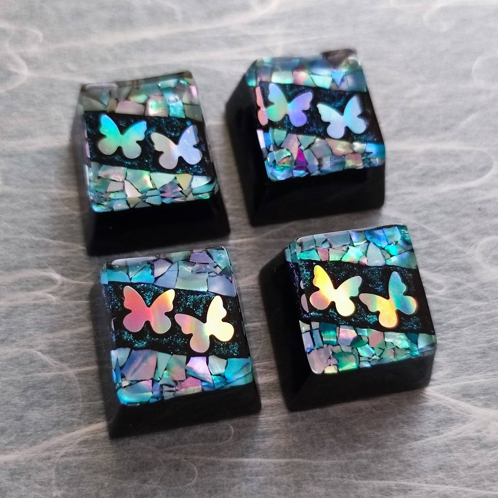 【キーキャップ】螺鈿四季《蝶》ver.2