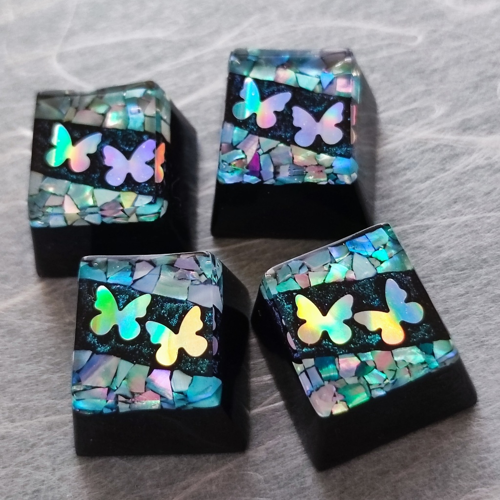 【キーキャップ】螺鈿四季《蝶》ver.2