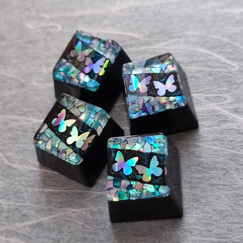 【キーキャップ】螺鈿四季《蝶》ver.2