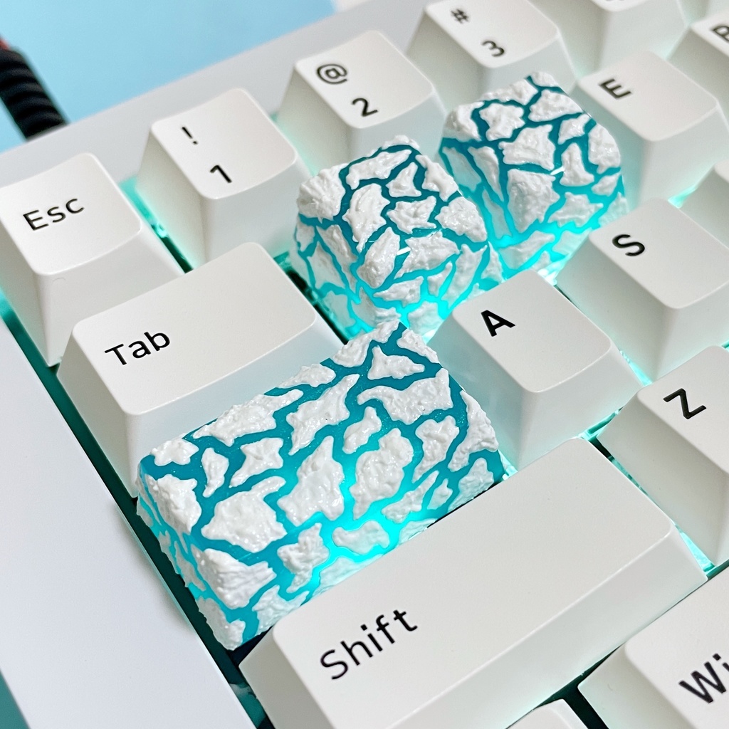 【キーキャップ】Crack《Glacier》