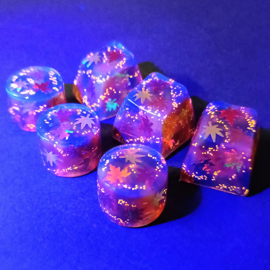 【キーキャップ&ロータリーエンコーダノブ】べっ甲紅葉