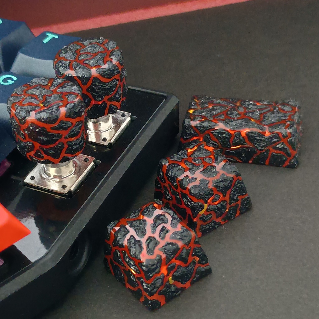 【ロータリーエンコーダノブ】Crack《Magma》(17, 22mm)