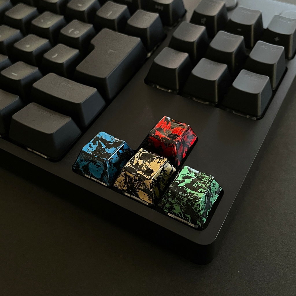 【キーキャップ】Metallic Keycap(WASD, Arrowキーセット)