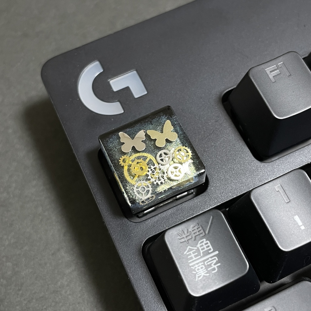 【キーキャップ】蝶と歯車