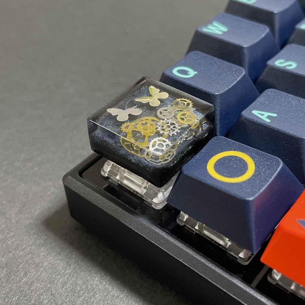 【キーキャップ】蝶と歯車