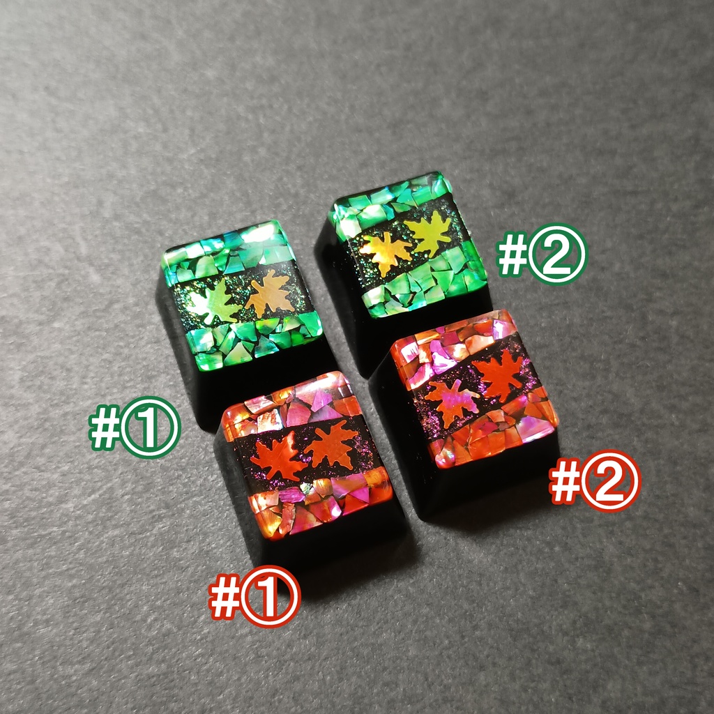 【キーキャップ】螺鈿四季《紅葉》