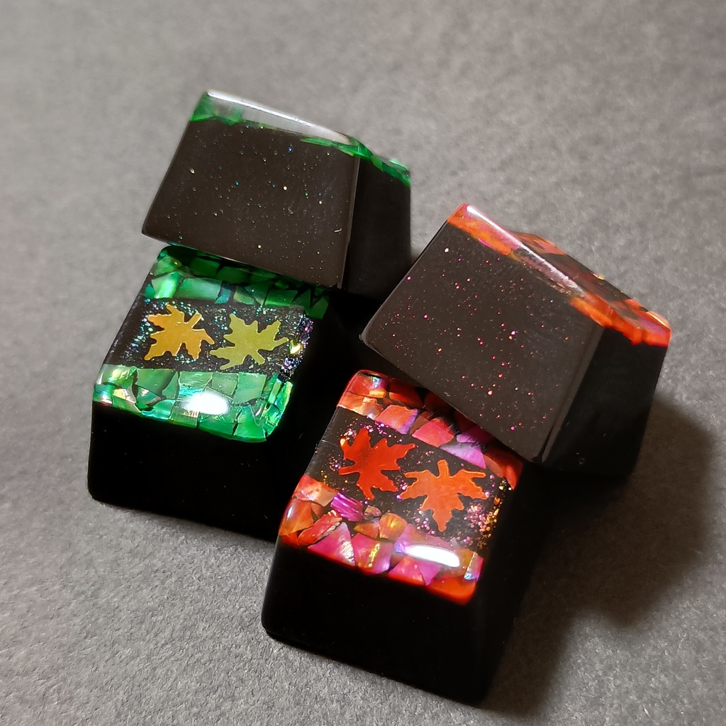 【キーキャップ】螺鈿四季《紅葉》