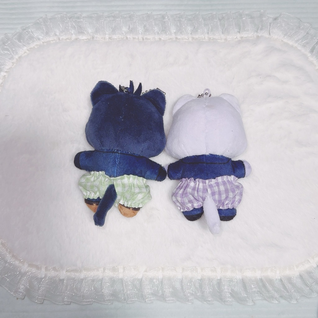 ちみぱんちゅ 無地ホワイト チェック柄