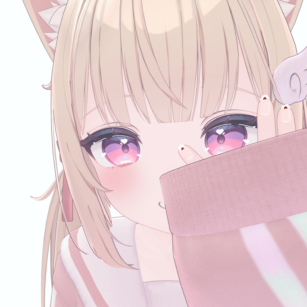 【無料/Free】Loveletter Nail【VRC想定】