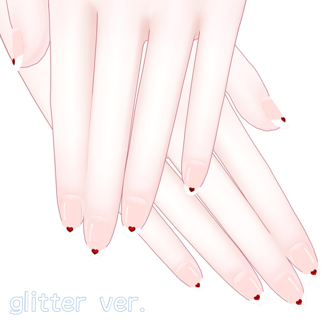 【無料/Free】Loveletter Nail【VRC想定】