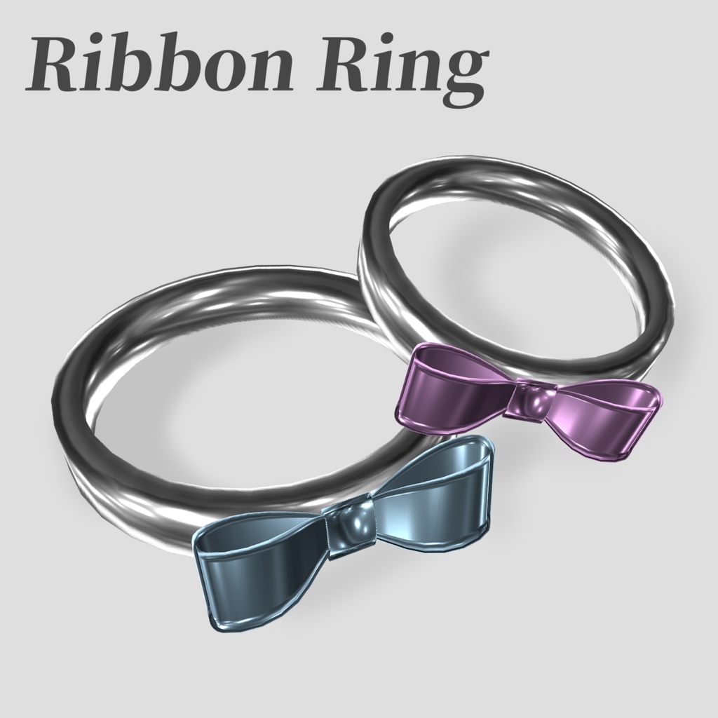 【無料/Free】Ribbon Ring【VRC想定】