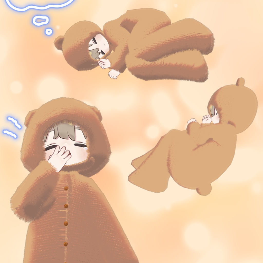 【キプフェル】くまさんカバーオール【VRC想定】