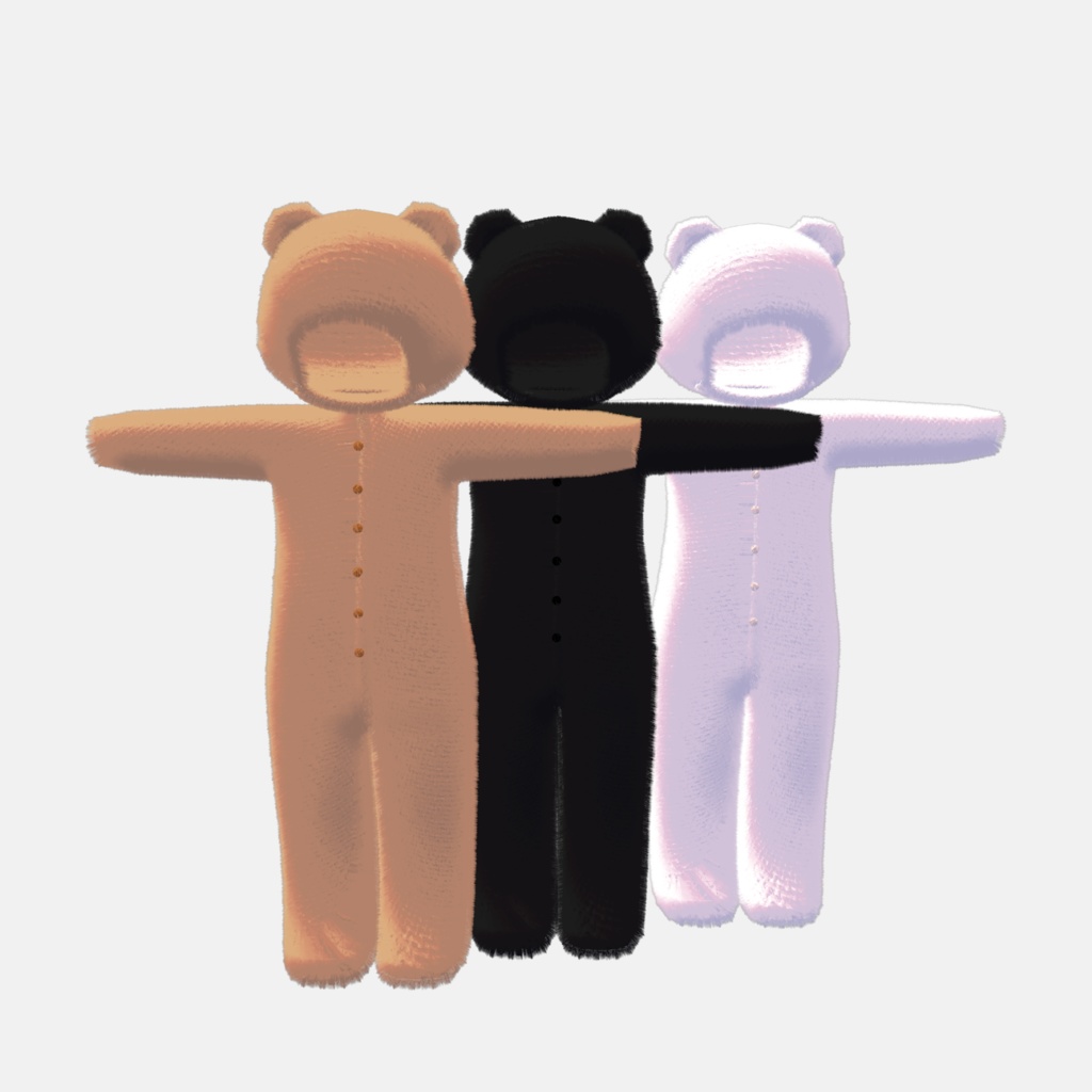 【キプフェル】くまさんカバーオール【VRC想定】