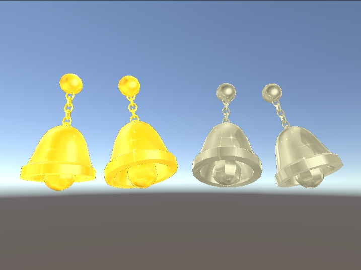 【無料】クリスマスベル+イヤリング(PB対応)【VRChat想定】