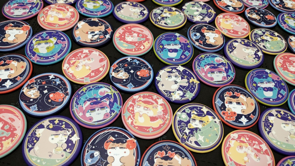 星座フォゼ尾ちゃん🐈️🌠マット缶バッジ