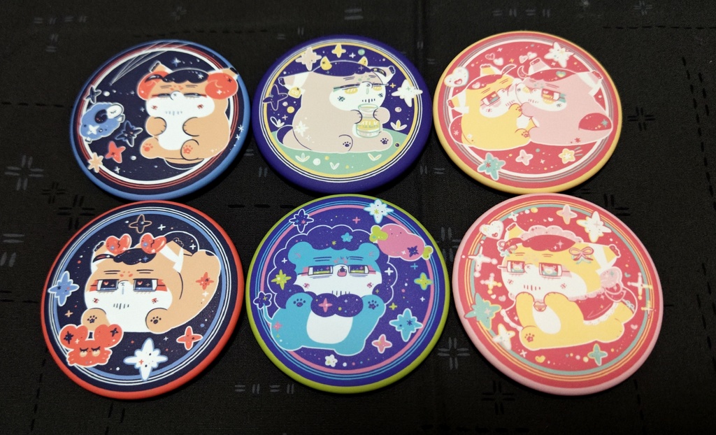 星座フォゼ尾ちゃん🐈️🌠マット缶バッジ