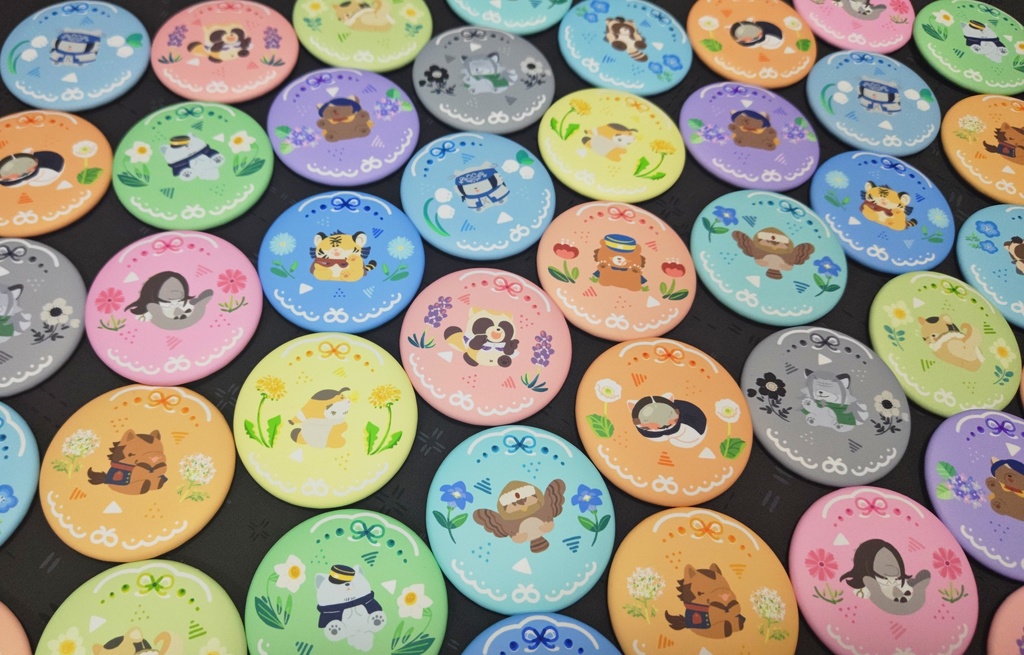 🆕フォゼ×お花シリーズ🌼マット缶バッジ【57mm】