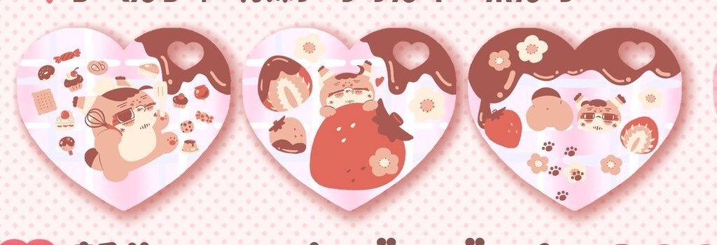 🆕フォゼ尾ちゃん×バレンタイン🐈️🍫💝4cm特殊アクリルキーホルダー