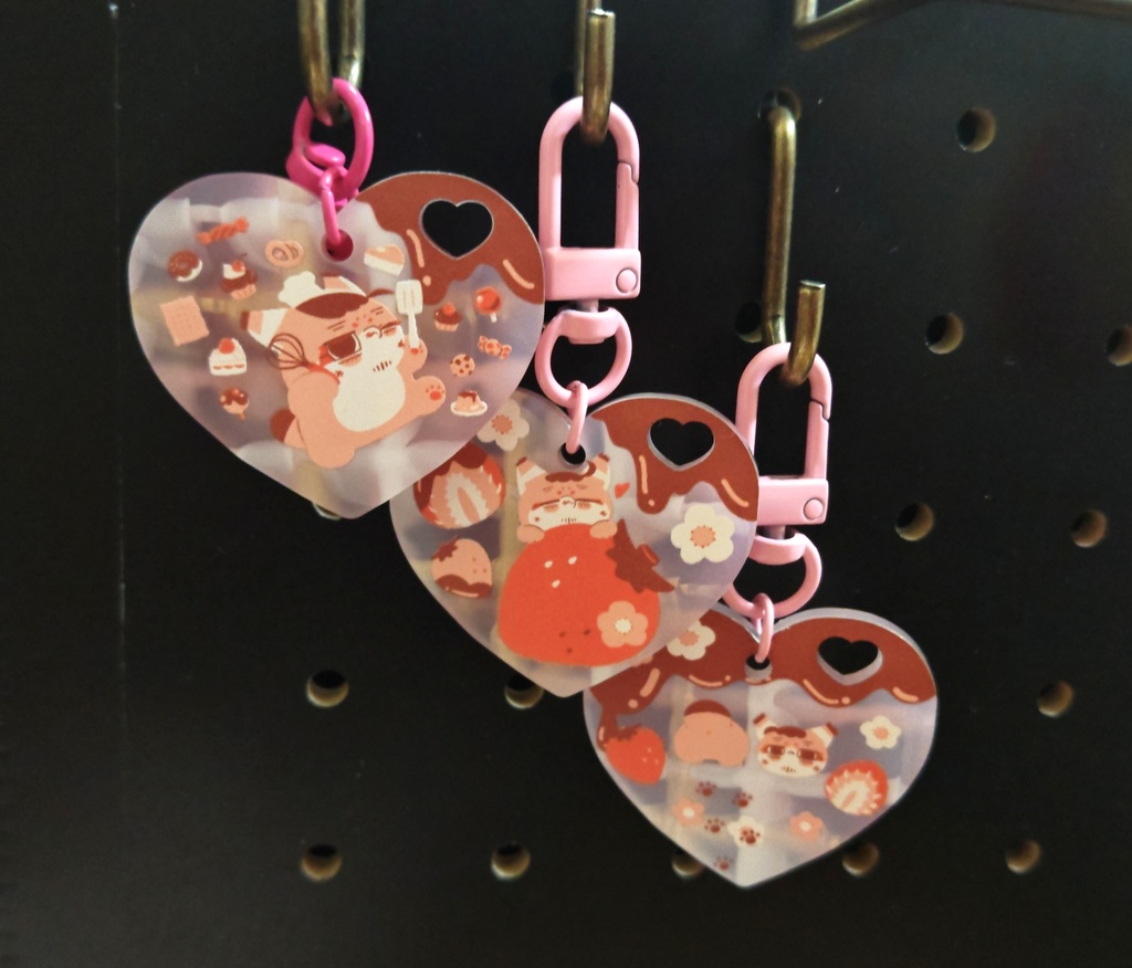 🆕フォゼ尾ちゃん×バレンタイン🐈️🍫💝4cm特殊アクリルキーホルダー