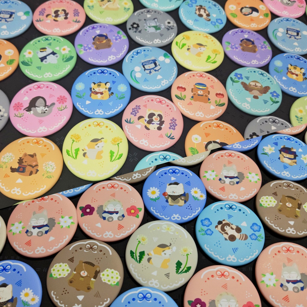 【※ランダム※】フォゼ×お花シリーズ🌼マット缶バッジ【57mm】