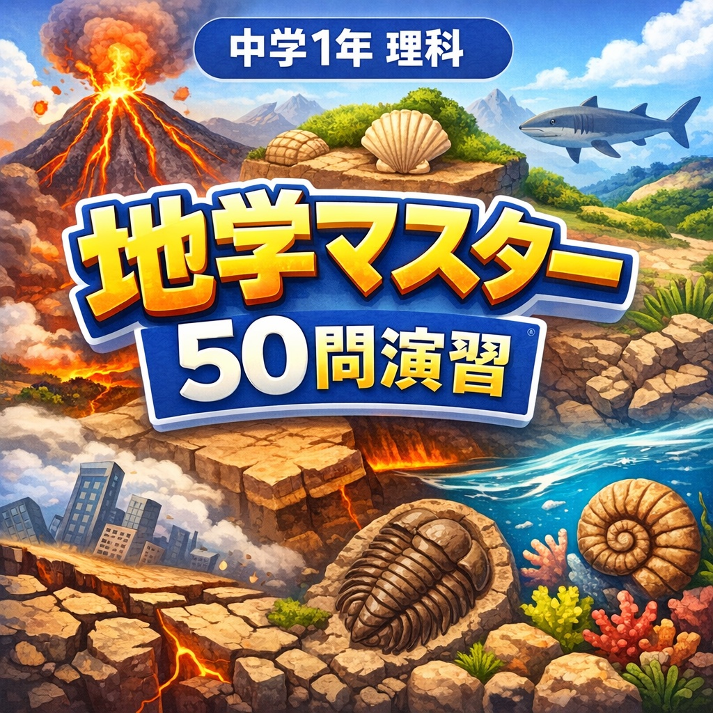 中学1年理科・地学マスター50問演習～ゲームで学ぶ地学基礎確認クイズ～