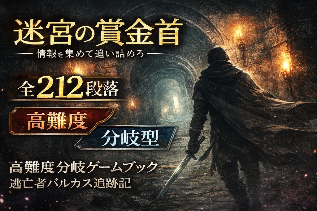 【ゲームブック】【体験版】迷宮の賞金首 ―情報を集めて追い詰めろ―