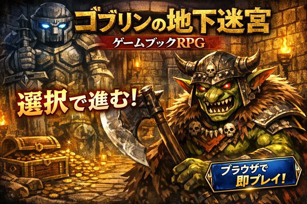ゴブリンの地下迷宮 ~ブラウザで遊ぶ本格ゲームブックRPG~