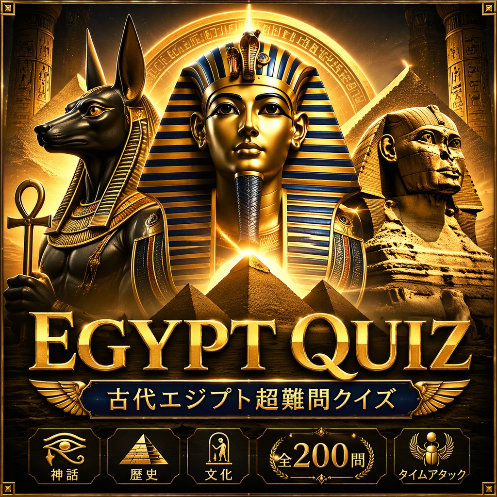 【神話・歴史・文化】古代エジプト超難関クイズ200問