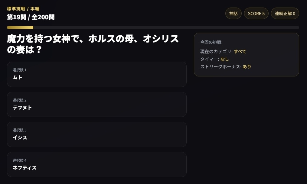 【神話・歴史・文化】古代エジプト超難関クイズ200問