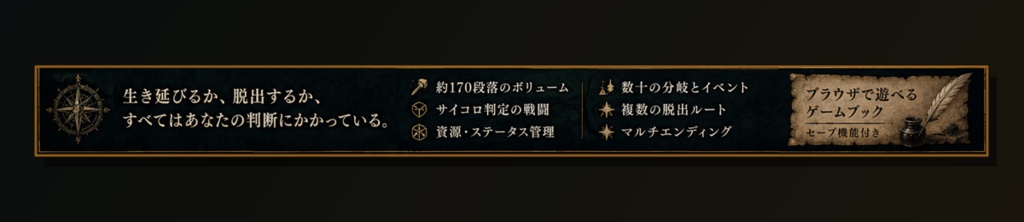 【孤島探索×サバイバルゲームブック】黒帆島漂流記